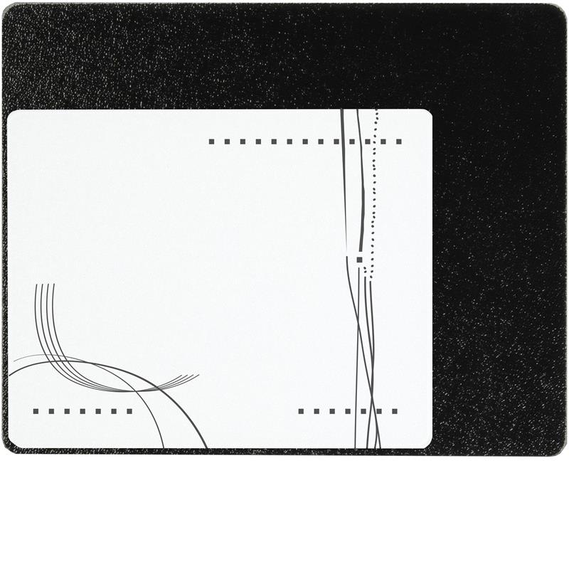 Vance 20 X 16 Black with white Border Surface Saver Tempered Glass Cutting Board